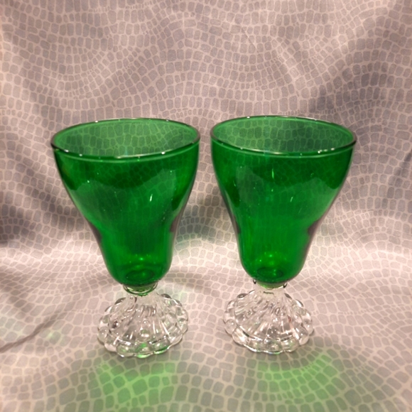 Anchor Hocking Forest Green Burple Inspiration Water Glasses 6" ~ Set of 2 - Picture 2 of 7